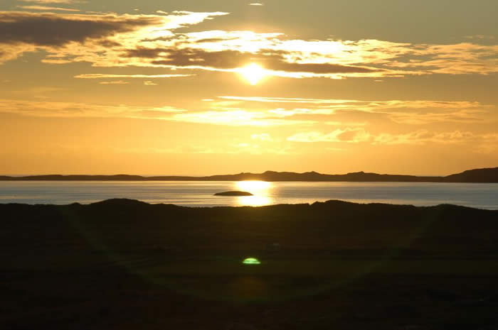 Sunset over Clachan Sands
